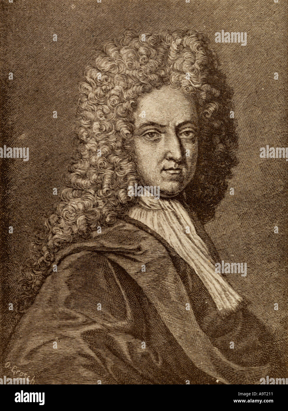 Daniel Defoe, 1660 - 1731. Comerciante inglés, escritor, periodista, redactor y espía. Foto de stock