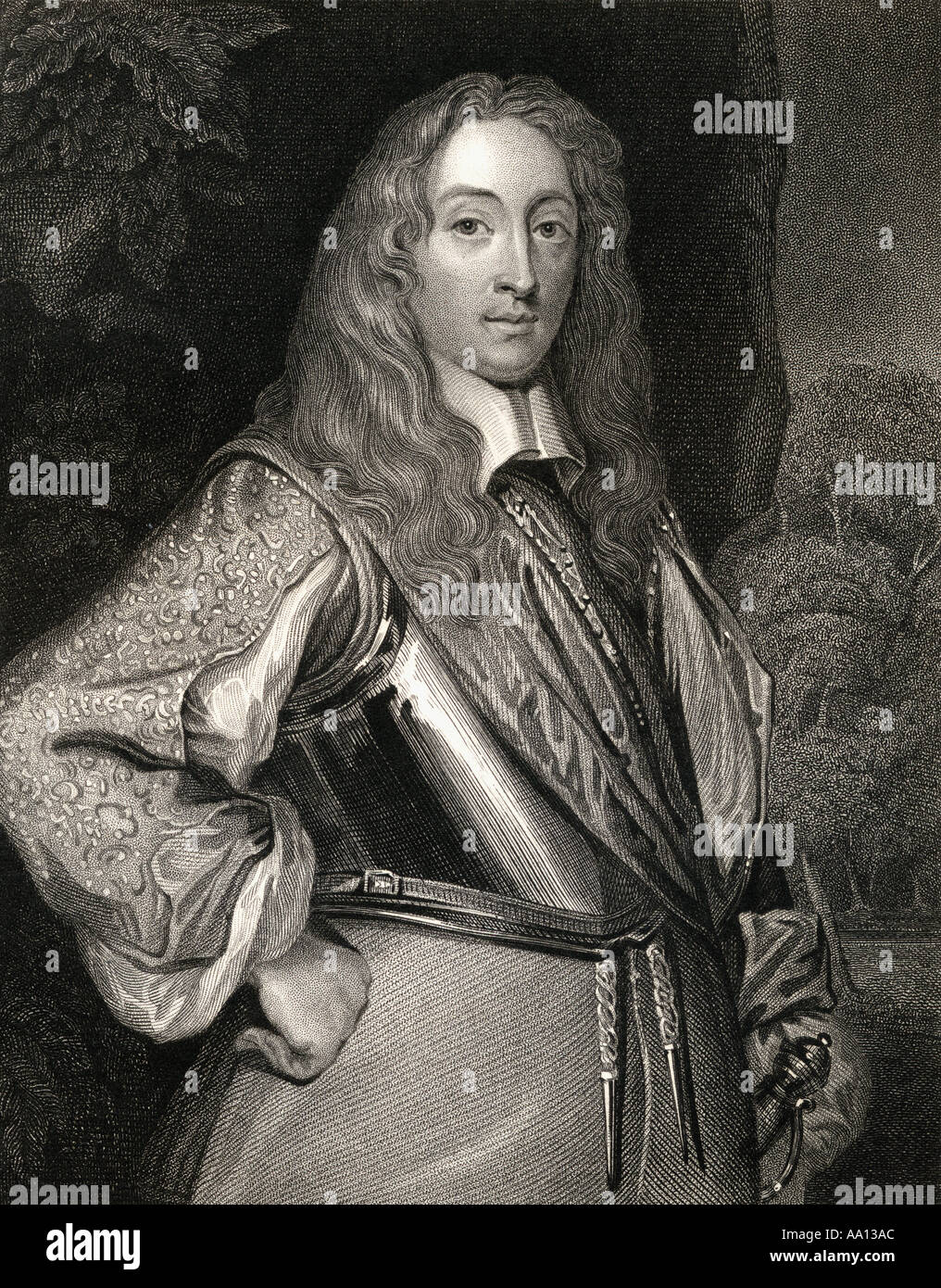 Robert Greville, 2º Barón de Brooke, 1607 -1643. Guerra Civil inglesa cabeza redonda General. Foto de stock