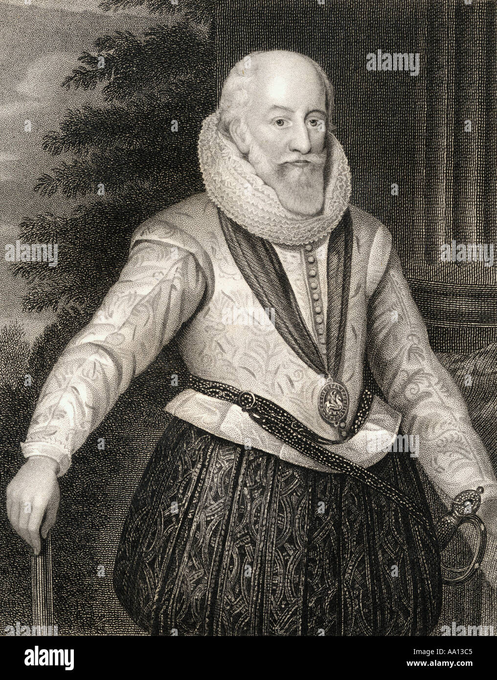 Edward Somerset, 4º Conde de Worcester, Earl Marshal, c. 1550 - 1628. Aristócrata inglés y un importante asesor del rey James I. Foto de stock