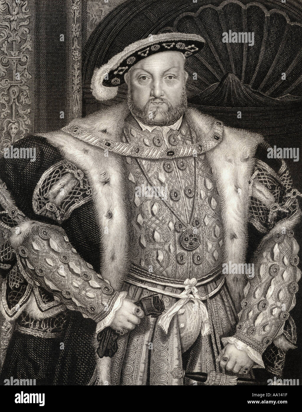 Enrique VIII, 1491 a 1547. Rey de Inglaterra Foto de stock