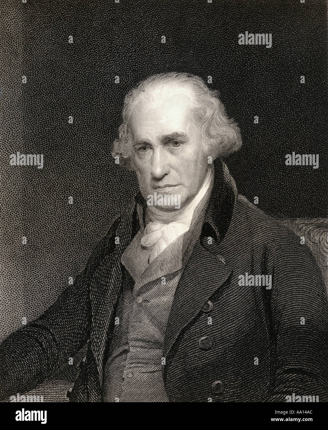 James Watt, 1736 a1819. Inventor e ingeniero mecánico escocés. Foto de stock