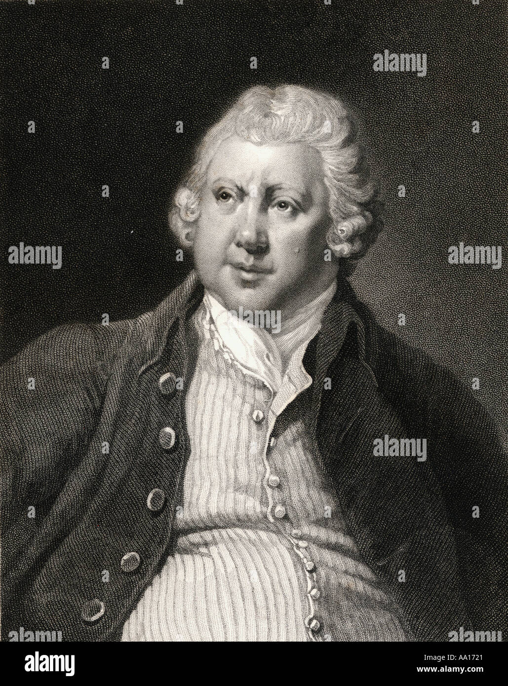 Sir Richard Arkwright, 1732 - 1792. Inglés industrial textil e inventor durante la Revolución Industrial. Foto de stock