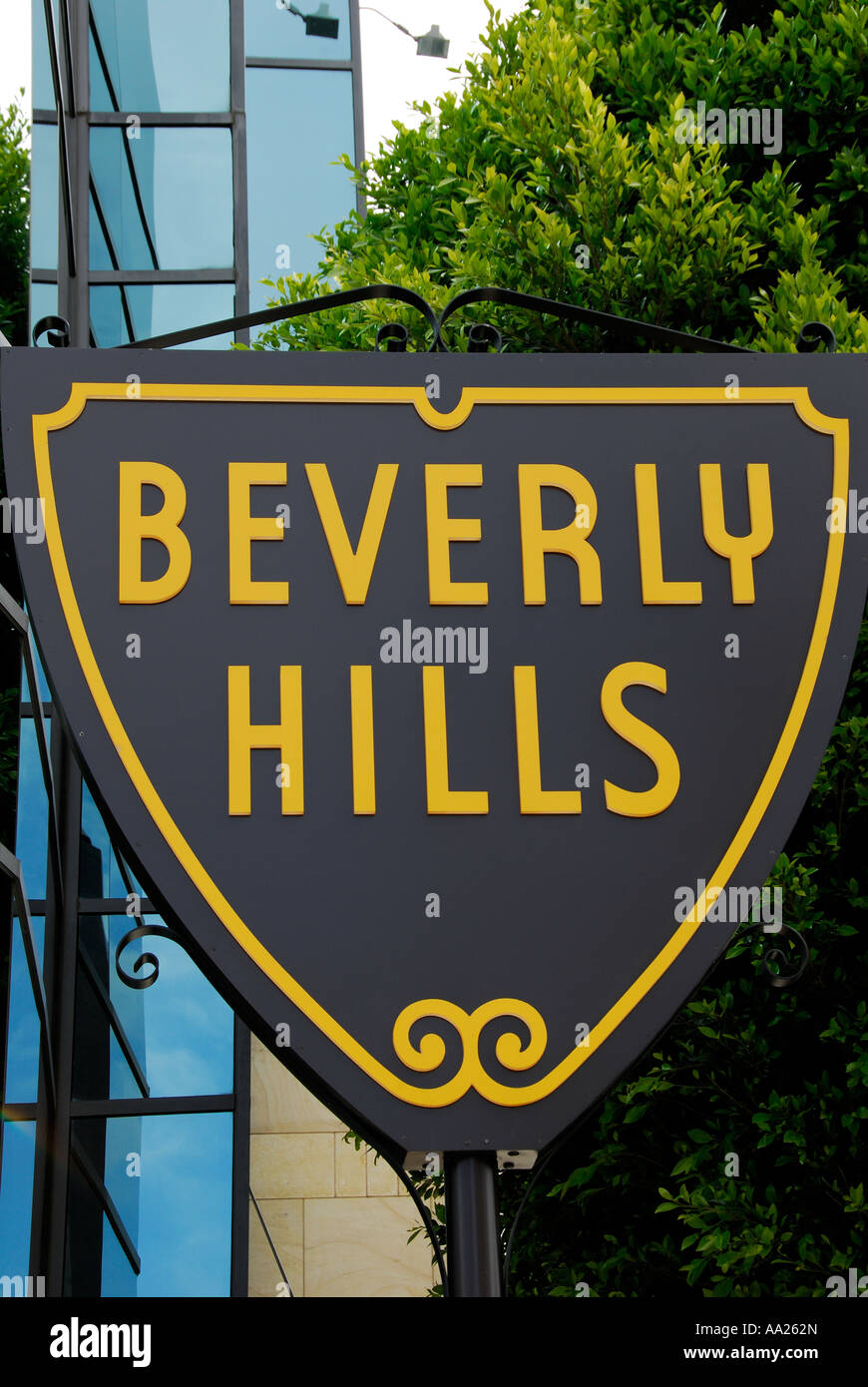 Signo de la ciudad de Beverly Hills Foto de stock