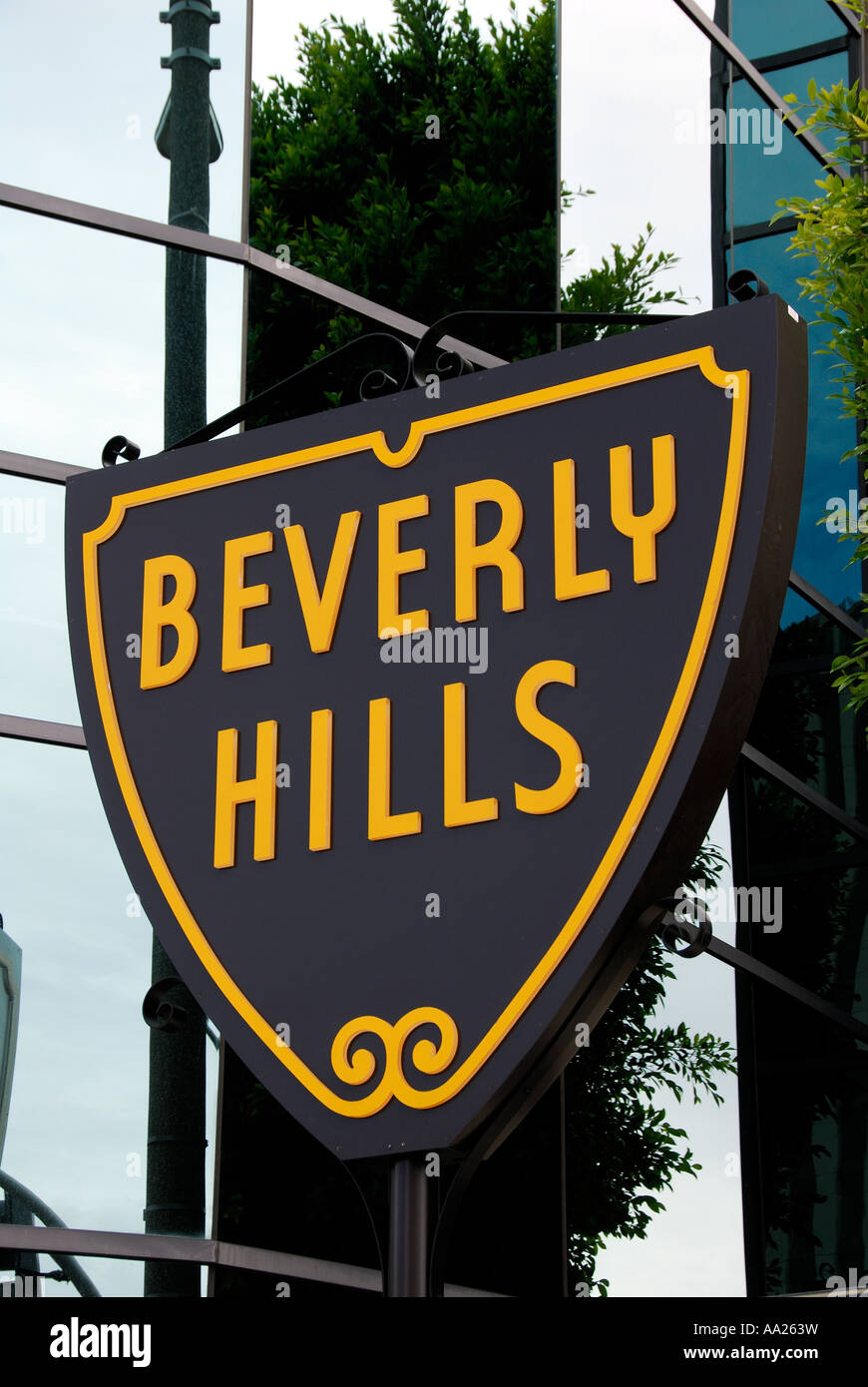 La ciudad de Beverly Hills en Los Ángeles, Estados Unidos Hollywood Sign Foto de stock