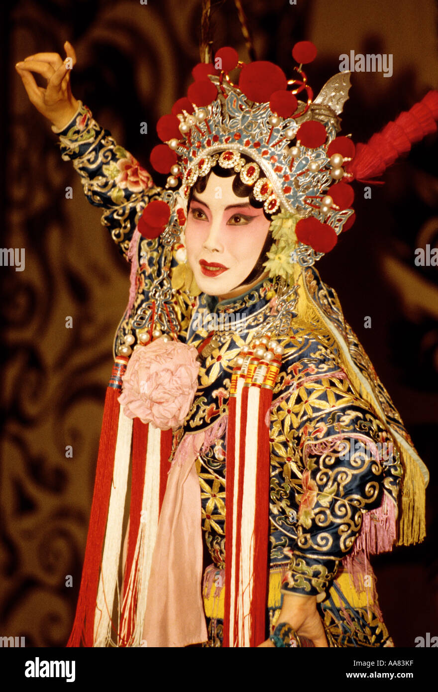 Ejecutante de la Ópera de Pekín Pekín, China Foto de stock