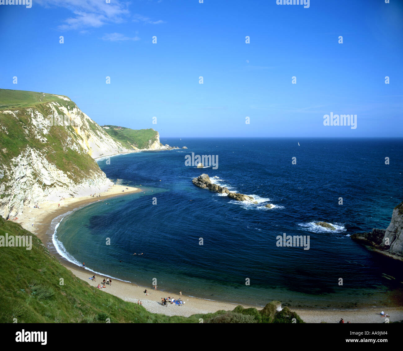 San oswalds bahía desde la puerta de durdle lulworth dorset Foto de stock