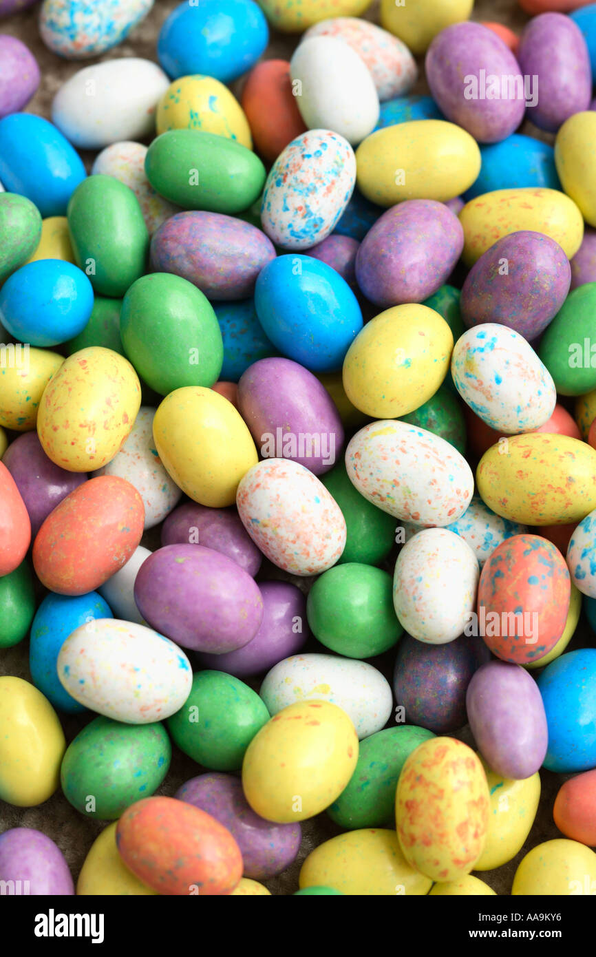 Huevo de Pascua moteado candy Foto de stock
