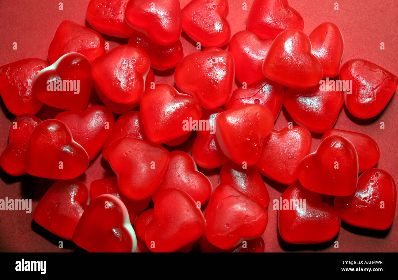 Amor corazón jelly dulces Foto de stock