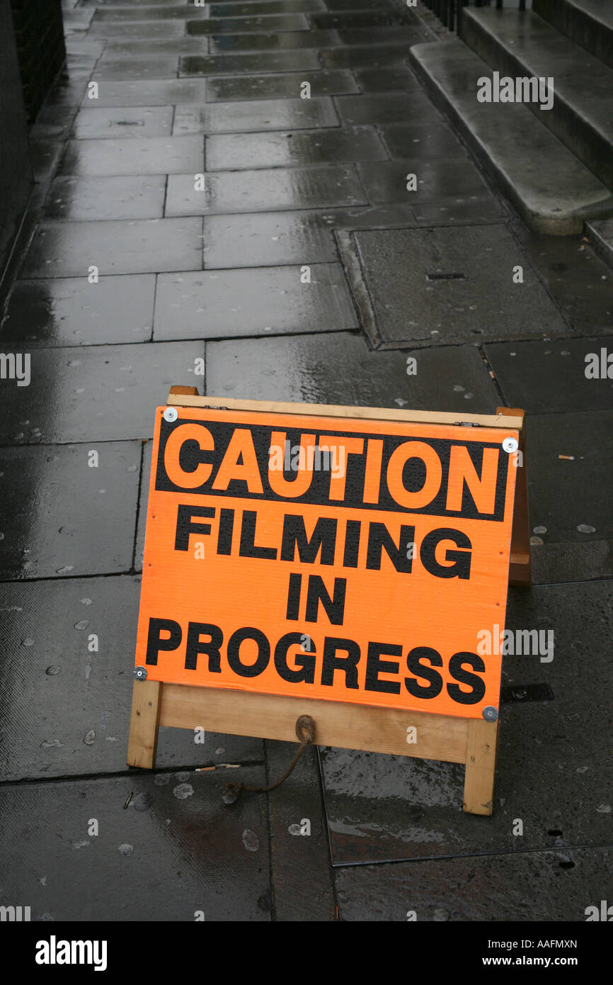 Ubicación de la película en la calle de Londres, Inglaterra Foto de stock