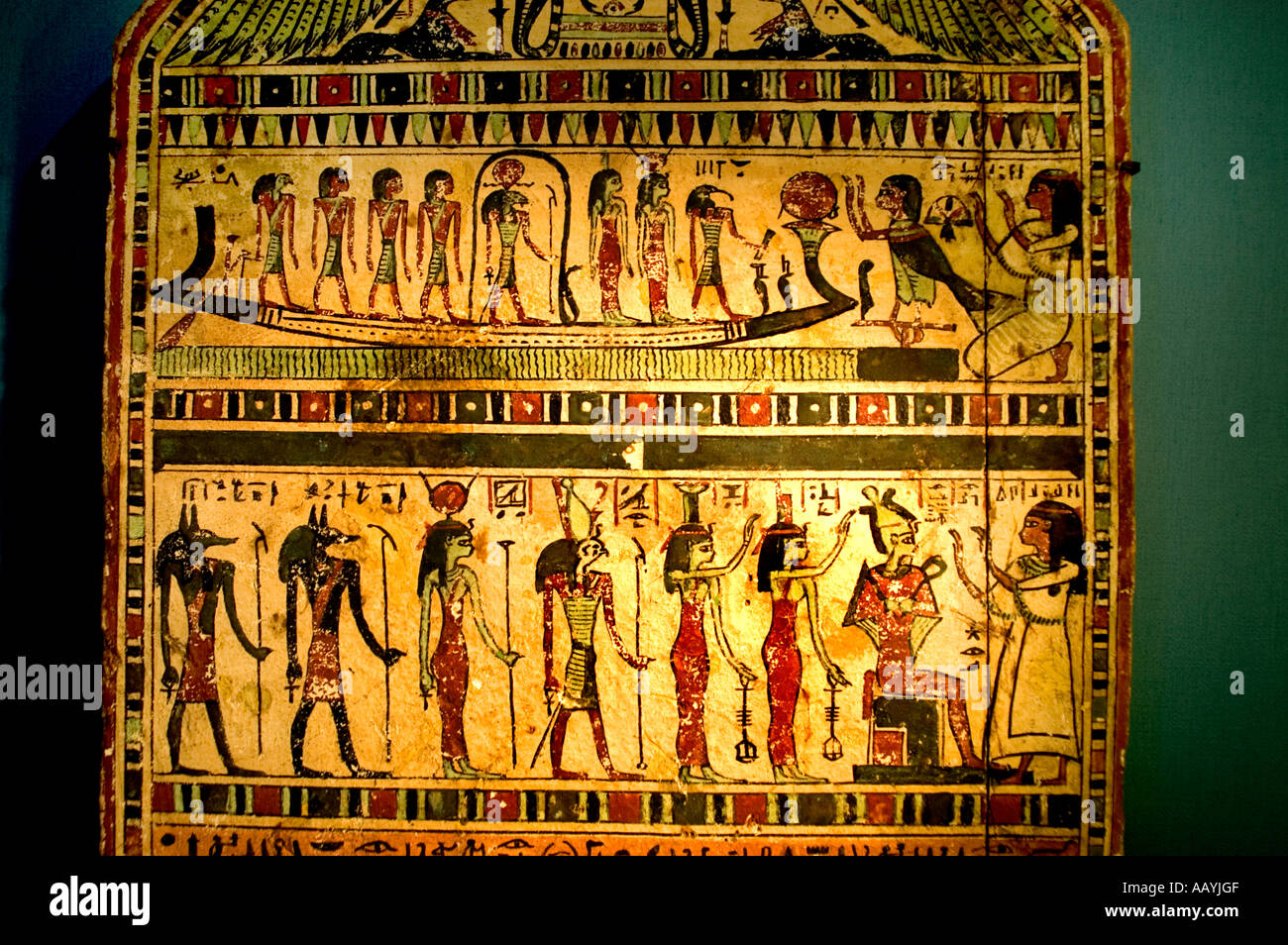 Música Egipto sarcófago egipcio Amón Re ataúd Foto de stock