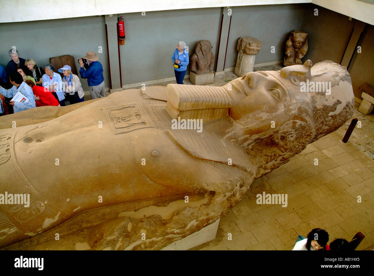 Colosos de Ramsés II,Museo de Memphis, El Cairo, Egipto. Foto de stock
