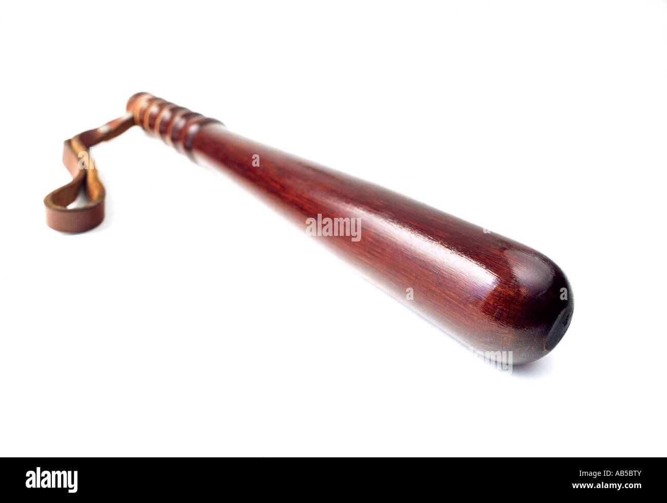 Porra de policía de madera tradicional británico Fotografía de stock - Alamy