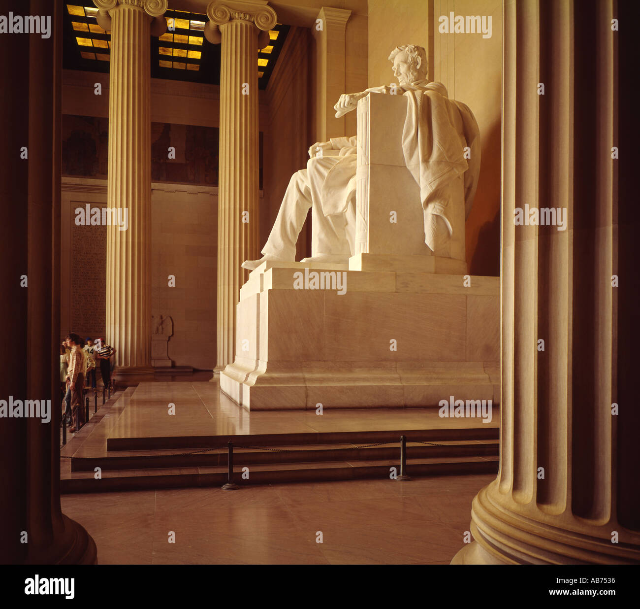 El Lincoln Memorial de Washington D C EE.UU. Foto de stock