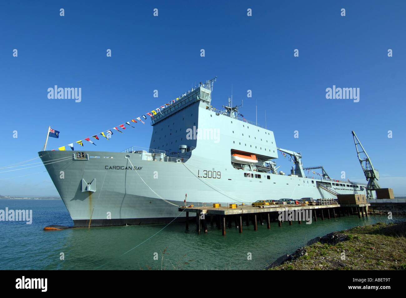 RFA Cardigan Bay, barco auxiliar de la Flota Real Cardigan Bay Foto de stock