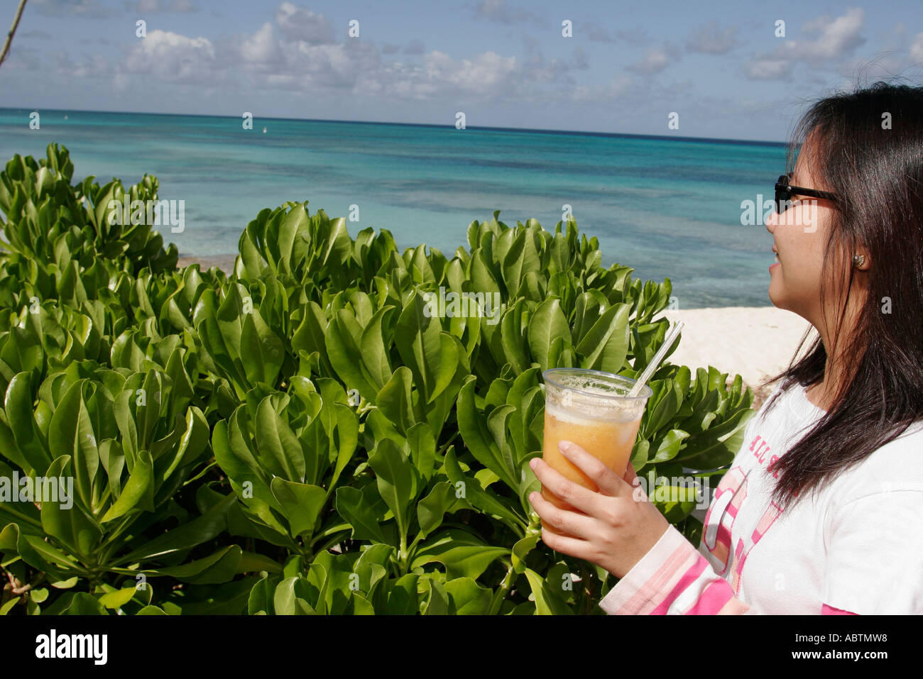 Islas Turcas y Caicos, Gran Turca, BWI, B. W.I, Antillas Británicas, Caribe, Océano Atlántico, agua, cadena de islas Bahamas, tropical, Cockburn Town, capital, Duke Foto de stock