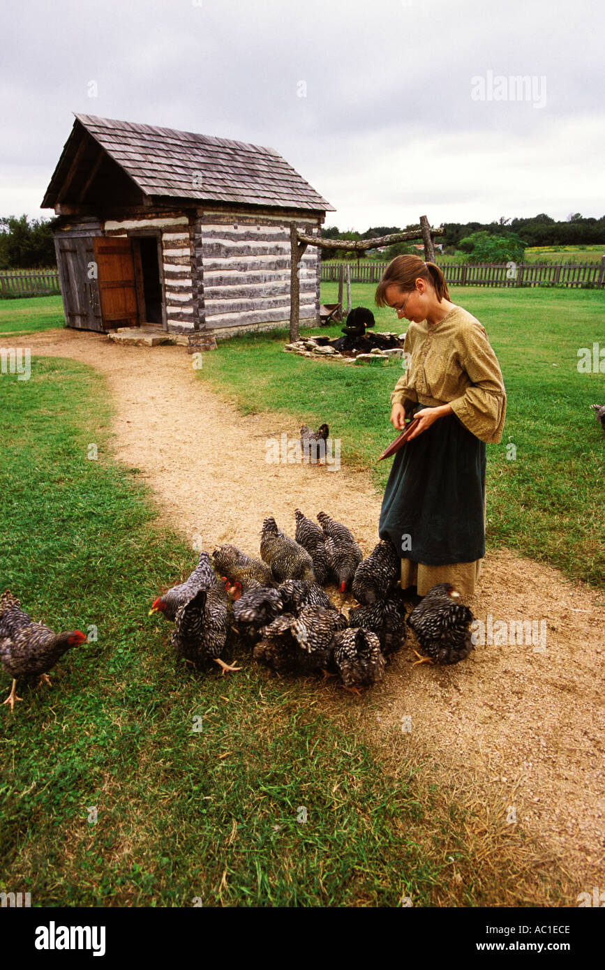 Texas, Washington en los brazos, Barrington, historia viva de granja Foto de stock