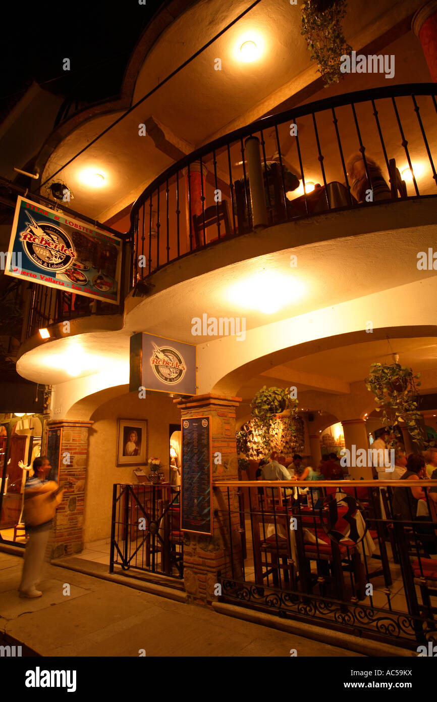 Roberto s Restaurant Row Basilio Badillo street Puerto Vallarta Jalisco