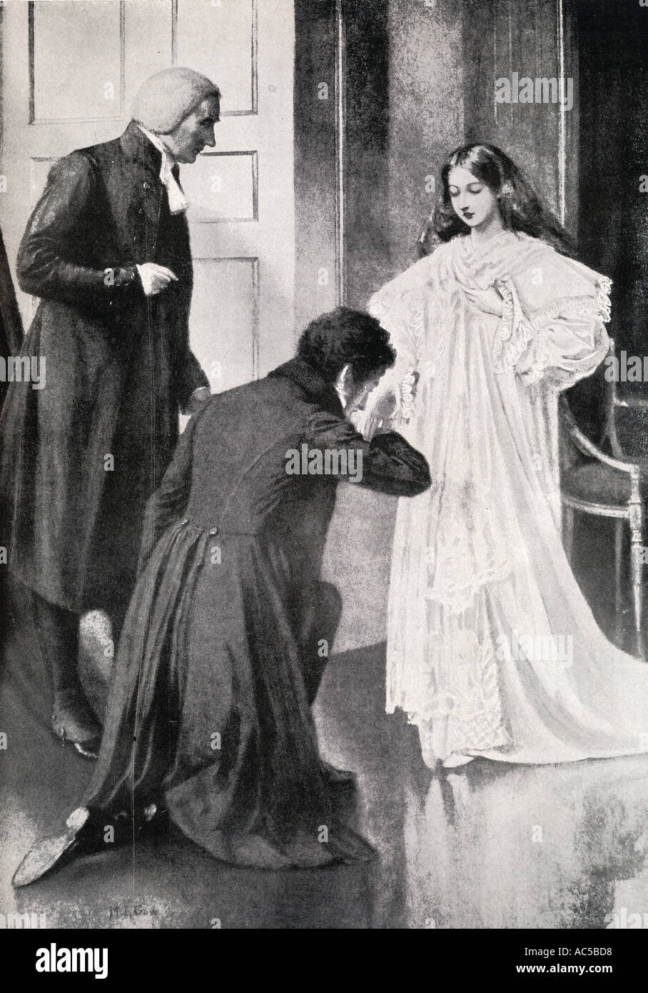 La reina Victoria, 1819 - 1901, recibir la noticia de su ingreso en el Palacio de Kensington el 20 de junio de 1837 Foto de stock