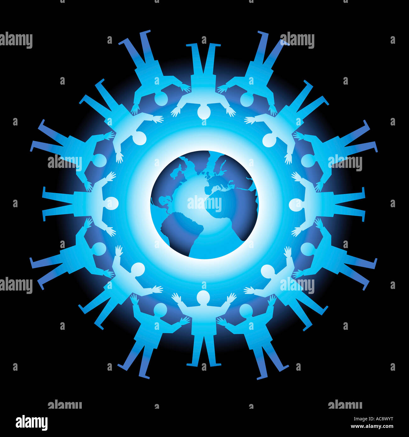 La oración corporativa Linda Braucht (b.20C. Americano) gráficos por
