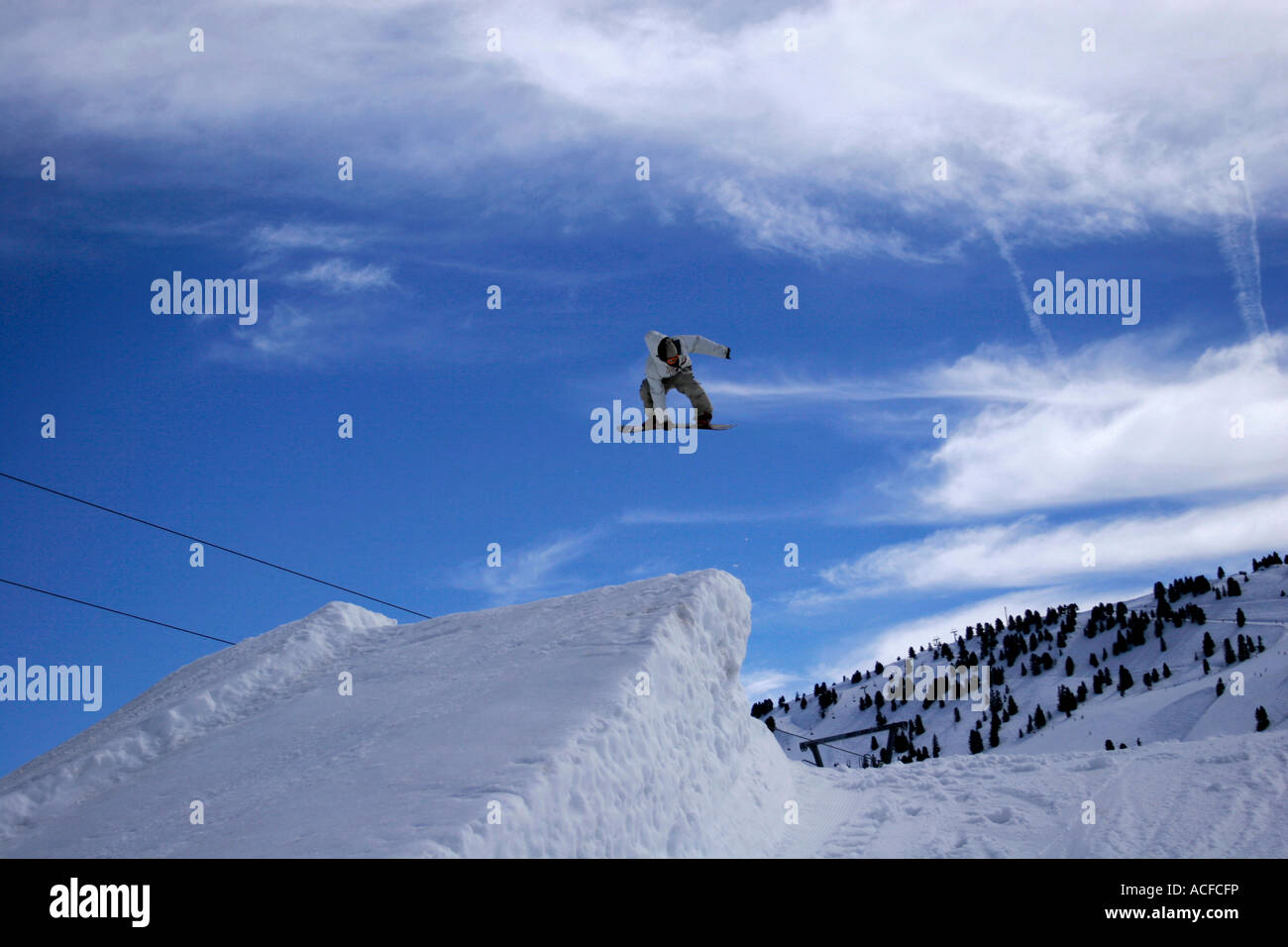 Burton snowboard park, Austria Foto de stock