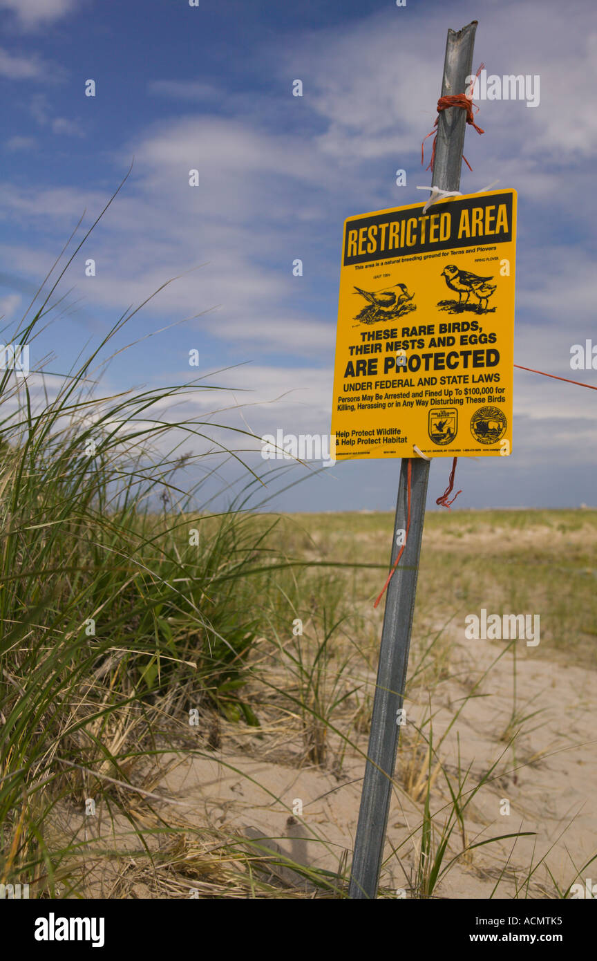 Área restringida para la Protección de Aves Plum Island Massachusetts Foto de stock