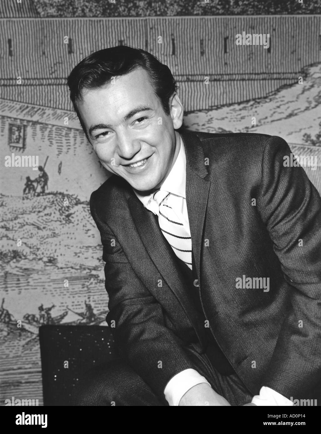 Bobby Darin. Foto por Harry Hammond. Reino Unido, 1960. Foto de stock