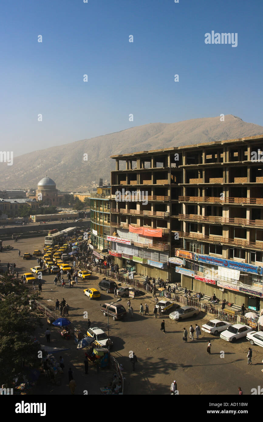 Afganistán, Kabul, centro de la ciudad, vista desde el Hotel Spinzar Foto de stock