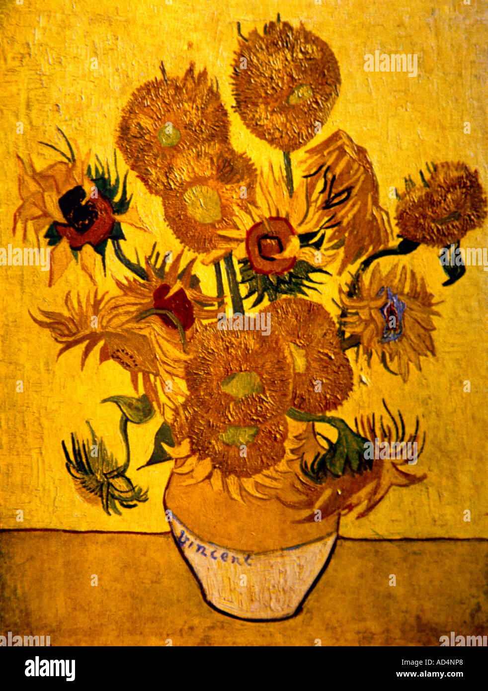 Los girasoles de Van Gogh. Foto de stock