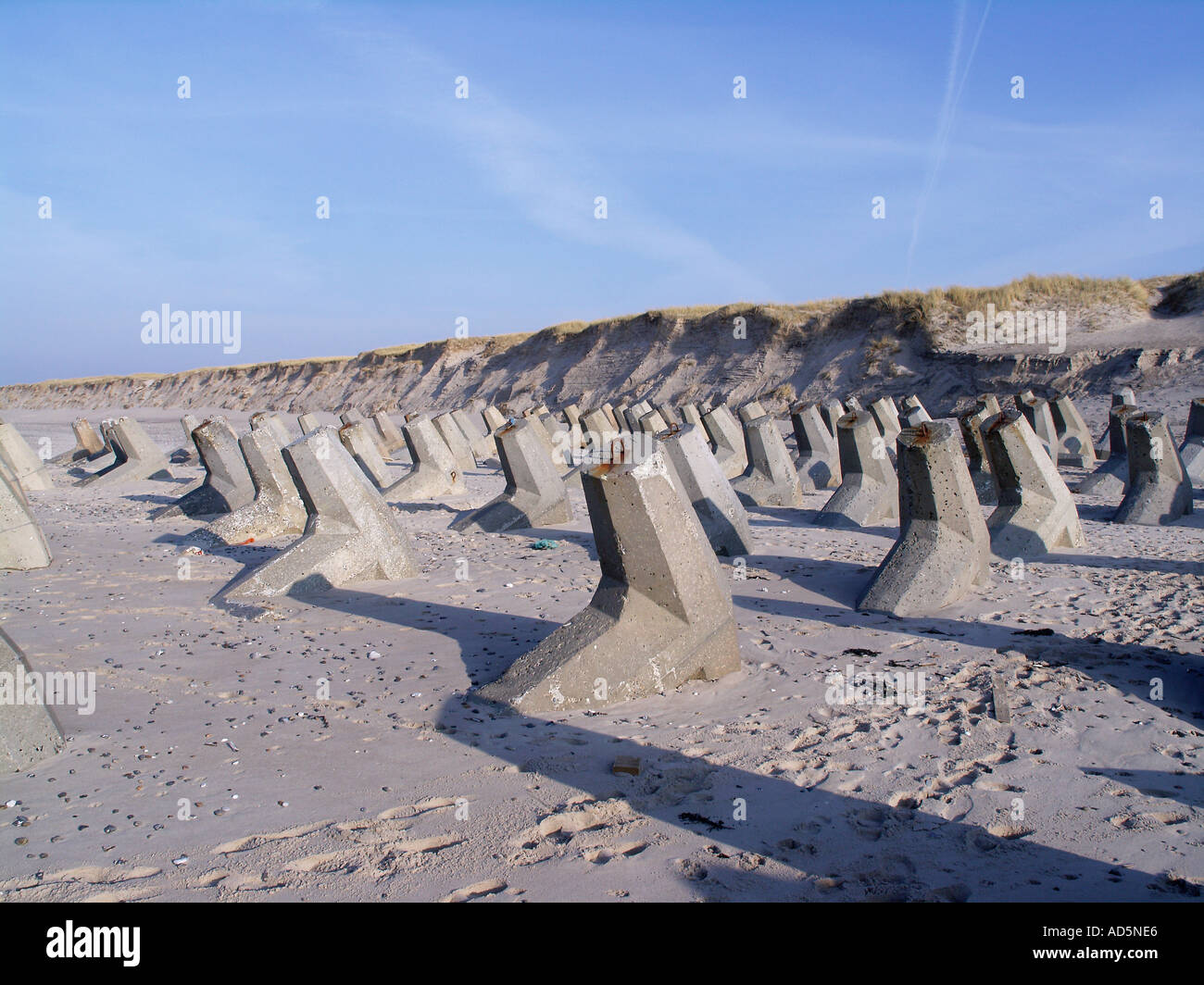 Dinamarca Jutlandia protección costera Foto de stock