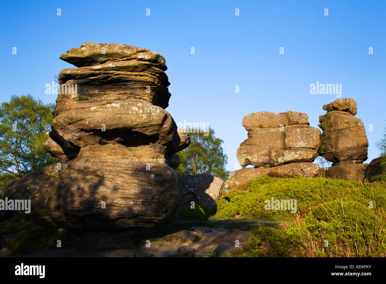 Idol Rock Brimham Rocks North Yorkshire, Inglaterra Foto de stock
