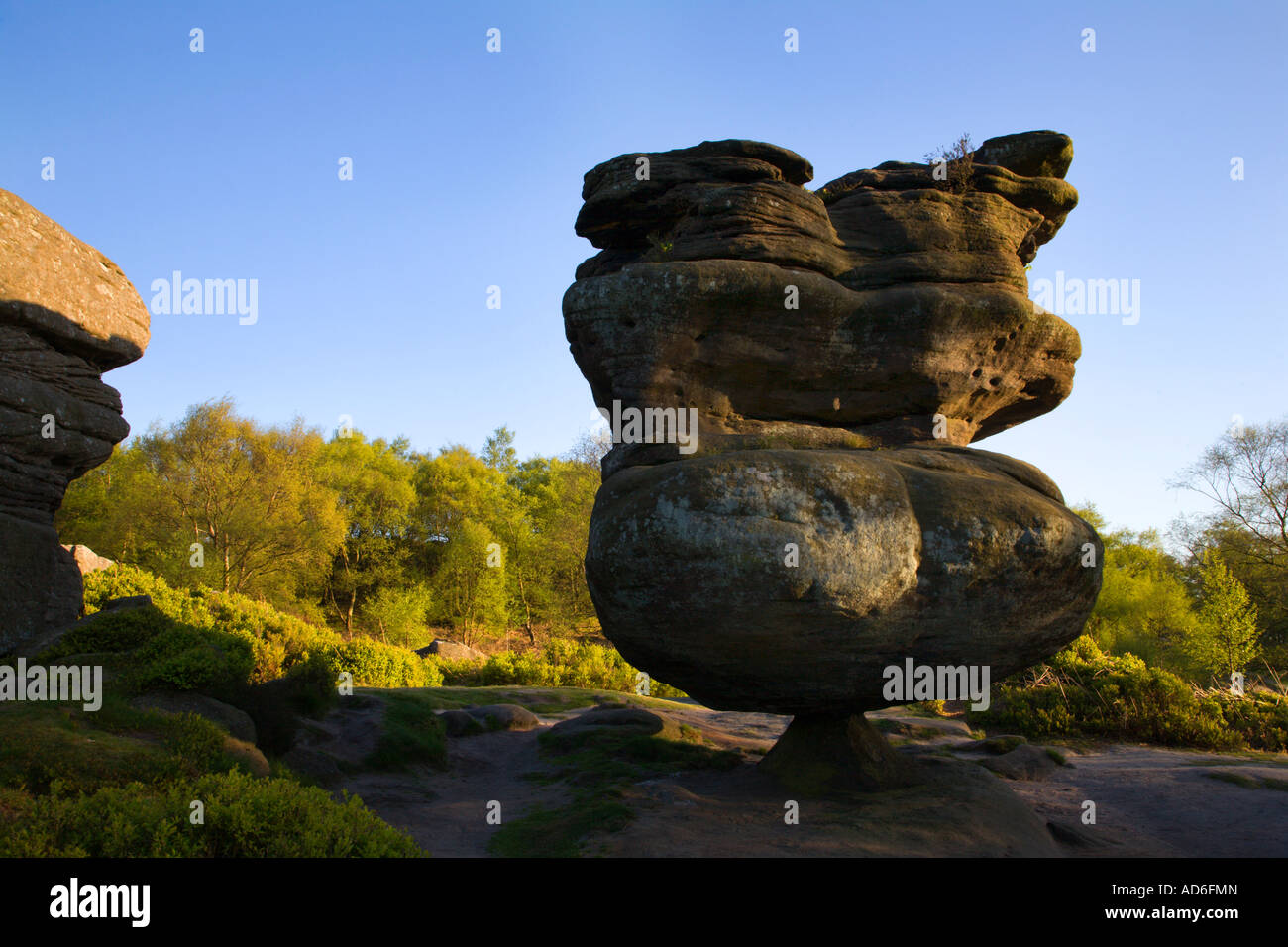 Idol Rock Brimham Rocks North Yorkshire, Inglaterra Foto de stock