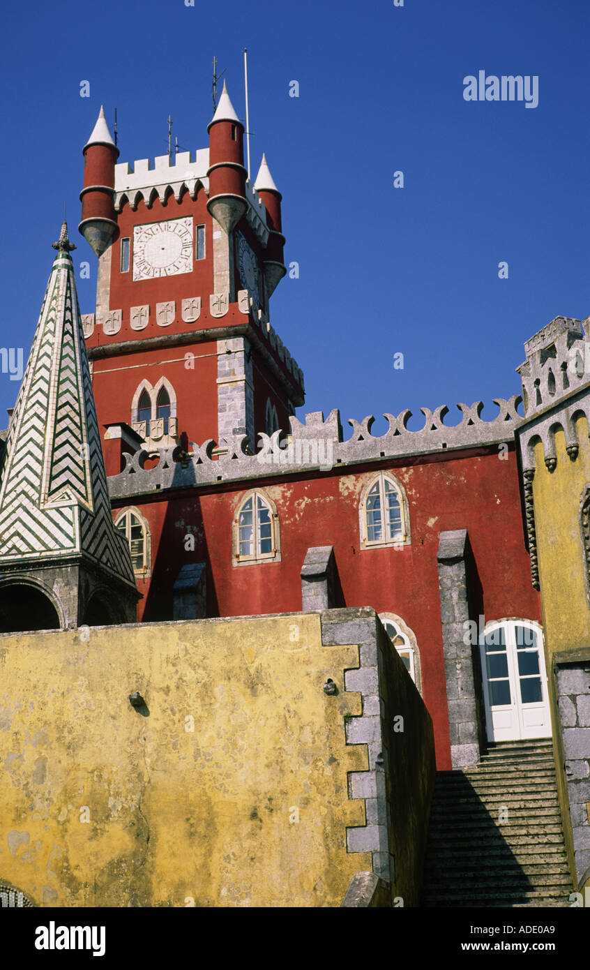 El Palacio de Pena en Sintra Portugal Foto de stock