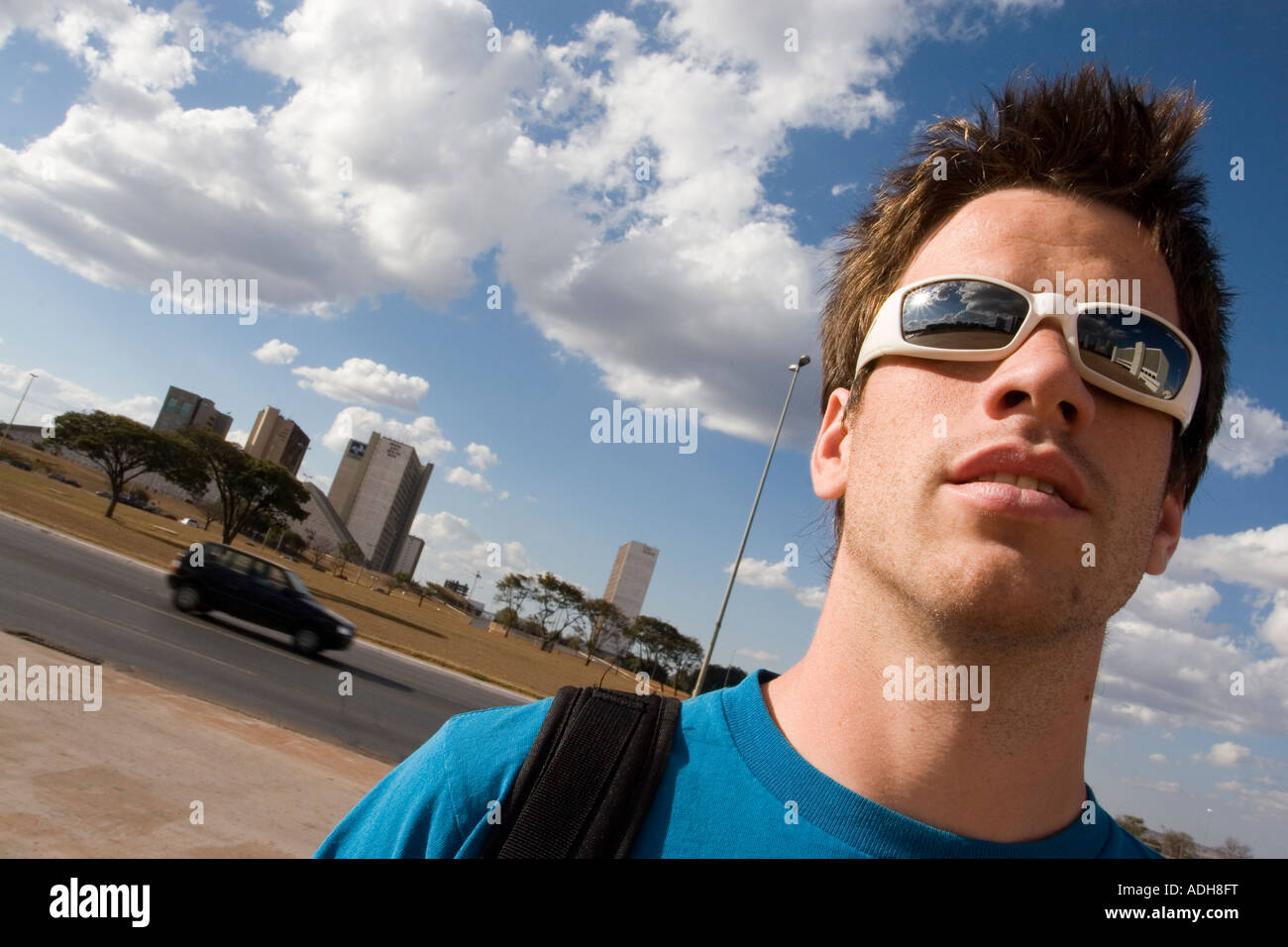 Turista europeo en Brasilia Foto de stock