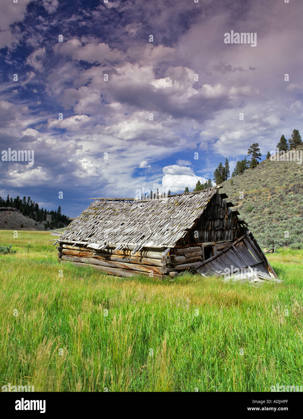 Pioneer cabaña abandonada cerca de Burns Oregon Foto de stock