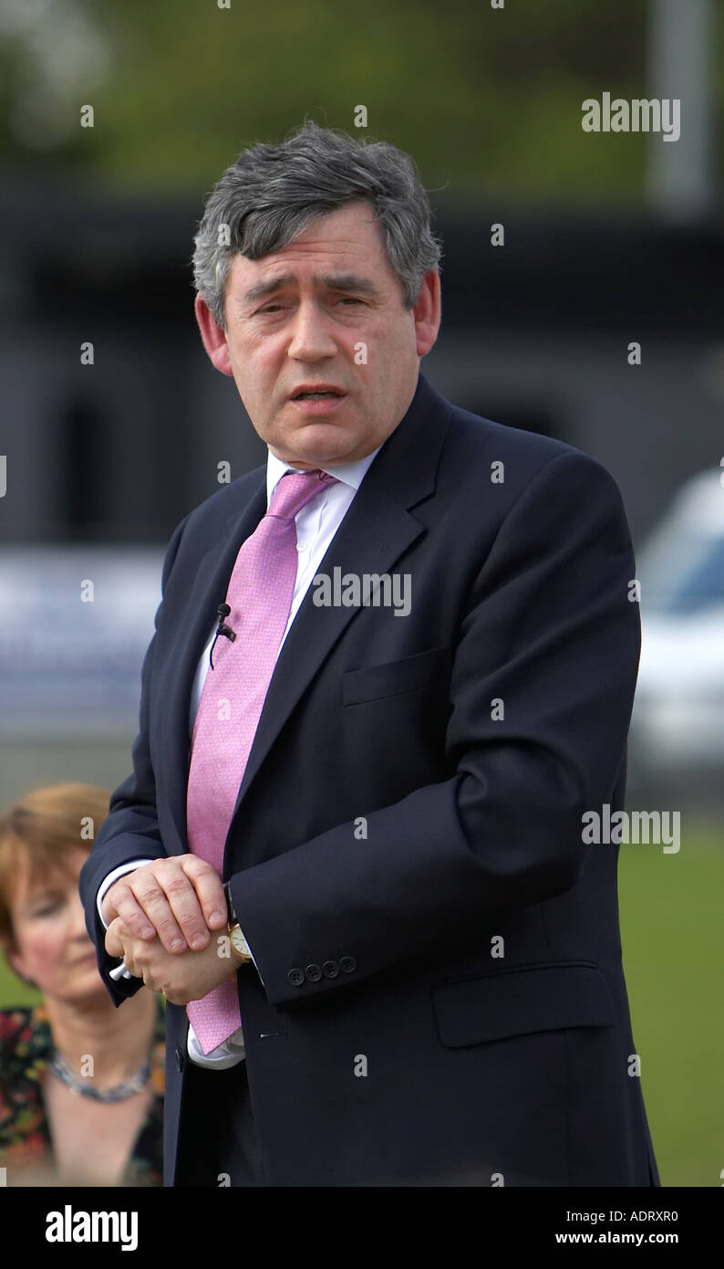 Gordon Brown, dando un discurso Foto de stock