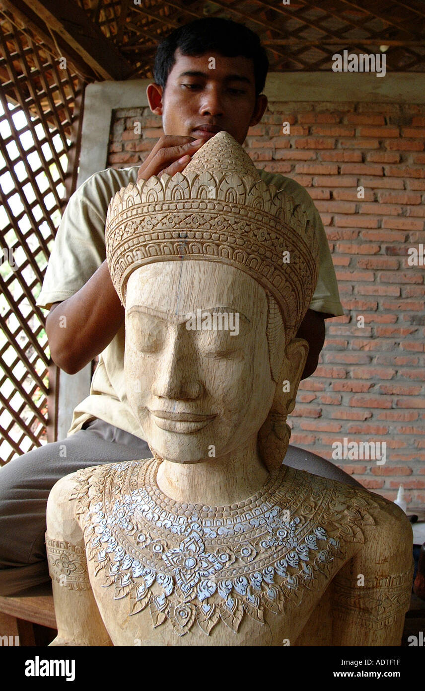 Camboya Siem Reap Angkor Les artesanos D Foto de stock