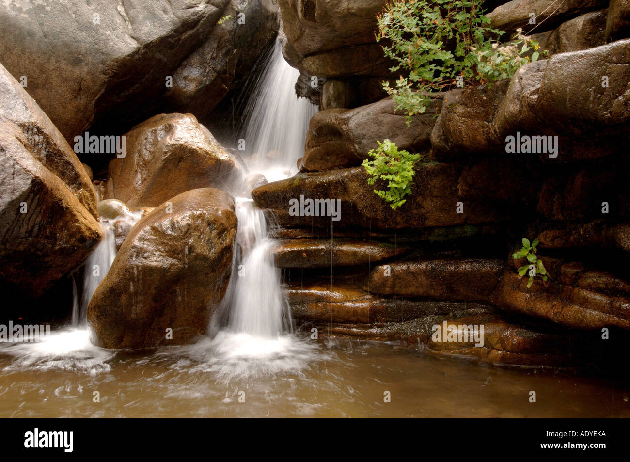 Cascada de granit, Francia Foto de stock