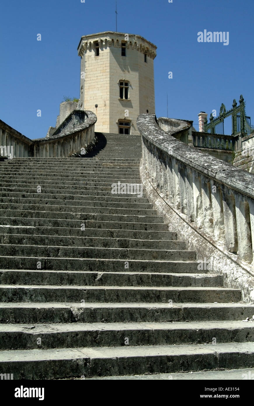 Francia Loir et Cher st aignan escalera del palacio renacentista del siglo XVI. Foto de stock