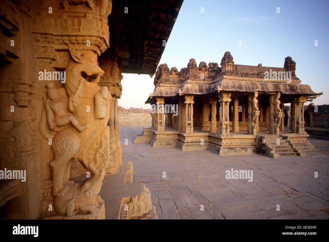 La India Karnataka Hampi Vijayanagar Templo Vittala Foto de stock