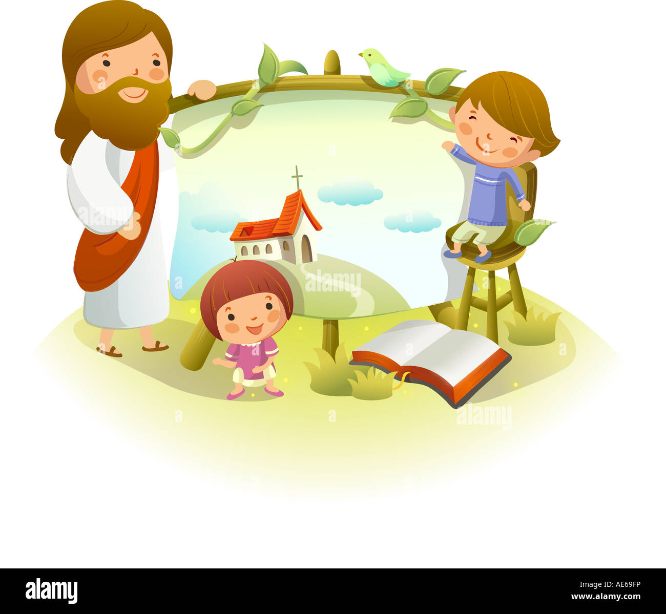 Jesús enseñando a los niños fotografías e imágenes de alta resolución -  Alamy