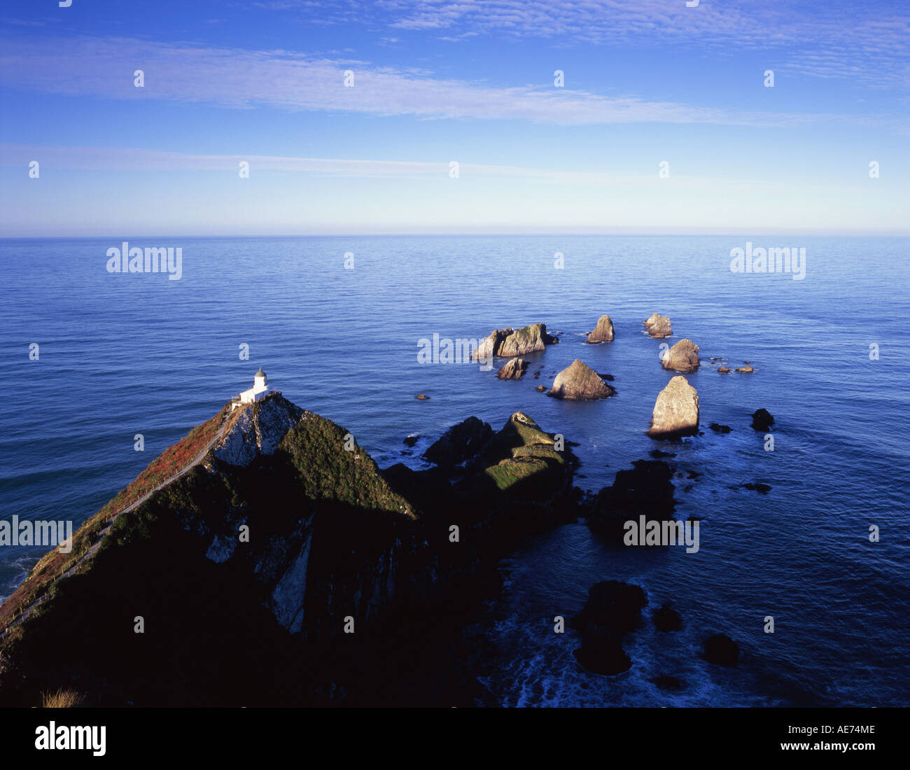 Nugget Point en la Isla del Sur, Nueva Zelanda Catlins Foto de stock