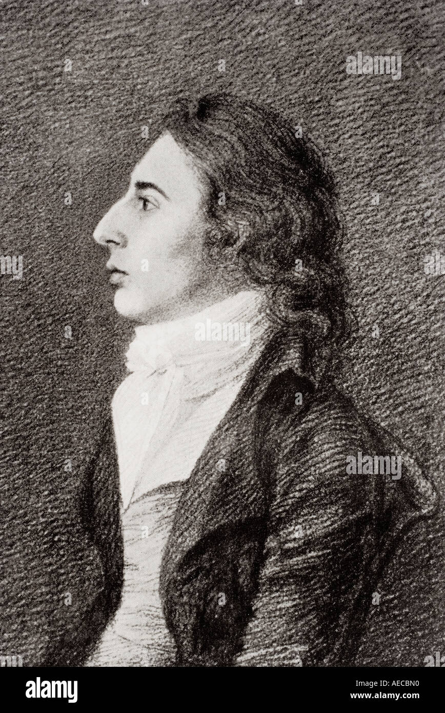 Robert Southey, 1774 - 1843. Poeta inglés de la escuela romántica y Laureado Poeta. Foto de stock
