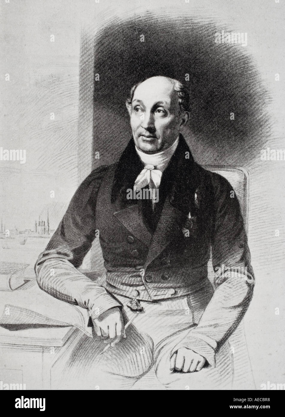 George Dawe, visto aquí de 50, 1781 - 1829 años. Retrato inglés. Foto de stock