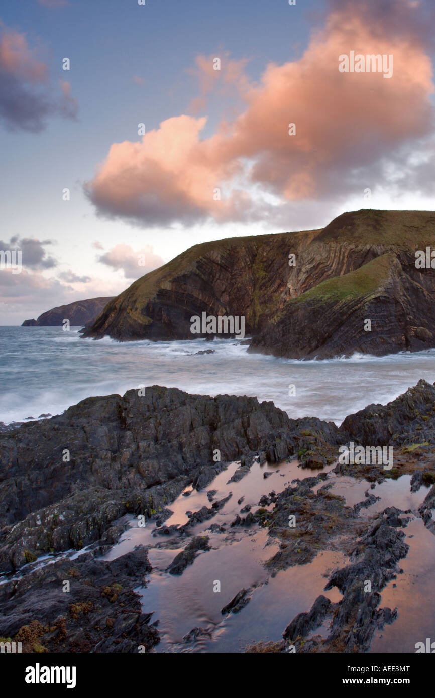 Ceibwr Bay, Moylegrove Foto de stock