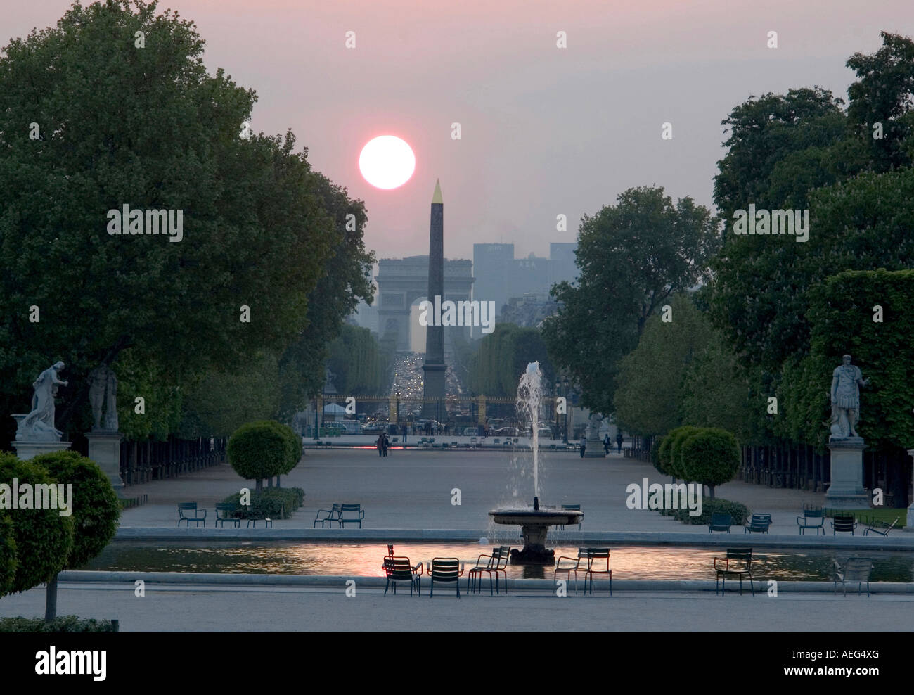 Jardin des Tuilleries, París Francia Foto de stock