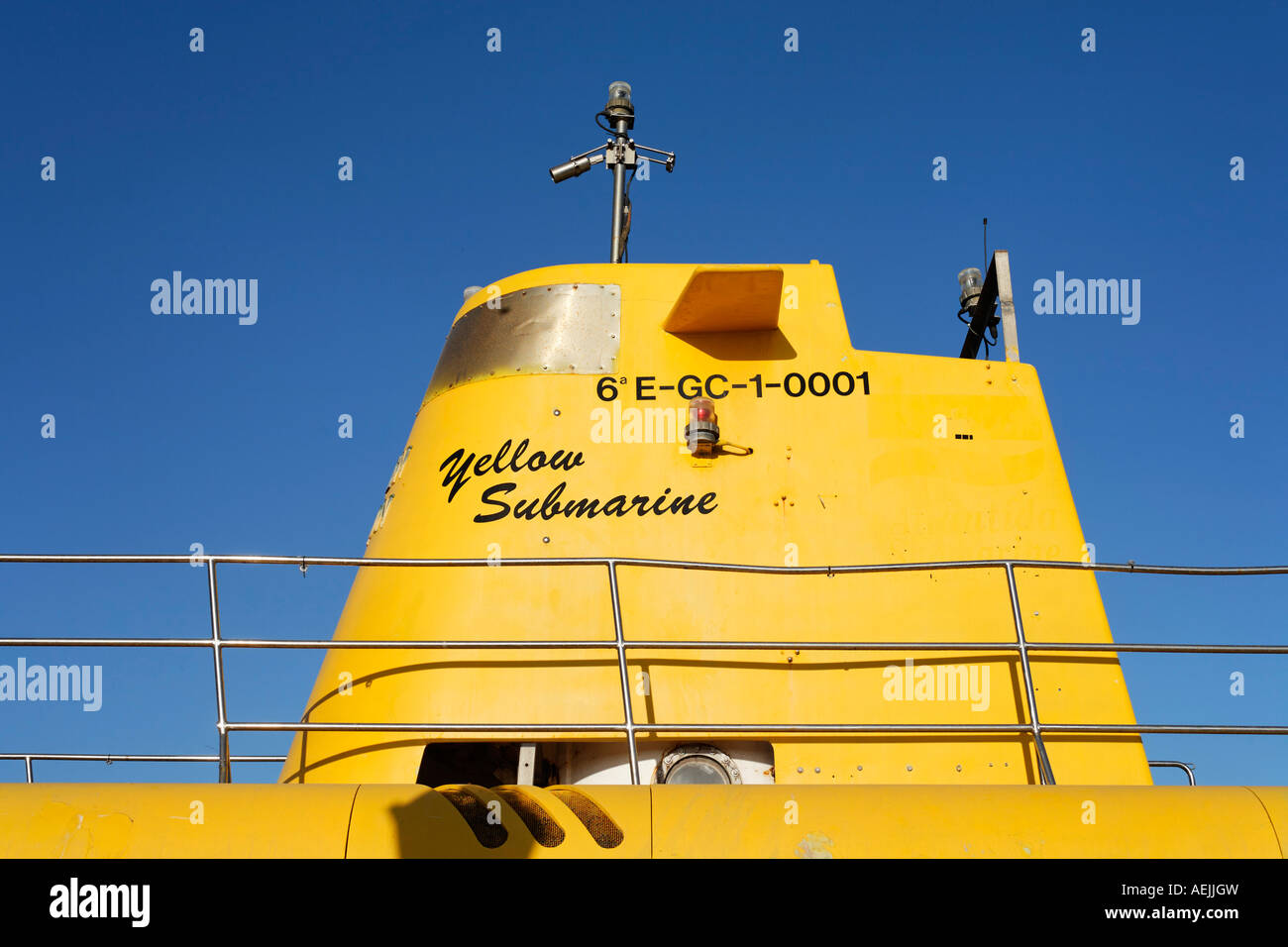 Submarino Amarillo, Puerto de Mogán, Gran Canaria, España Foto de stock