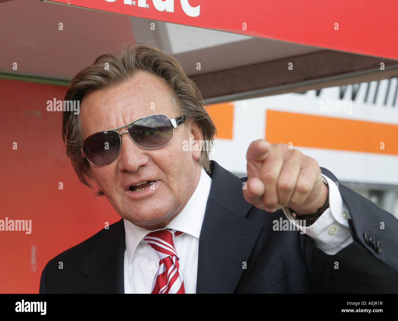 Presidente del club de fútbol alemán Mainz 05, Harald Strutz, Foto de stock