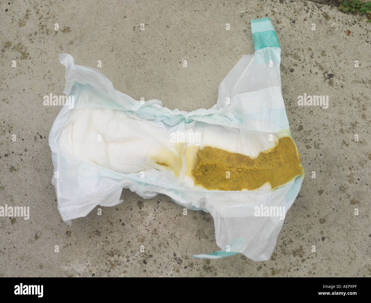 El pañal sucio sucio Fotografía de stock - Alamy