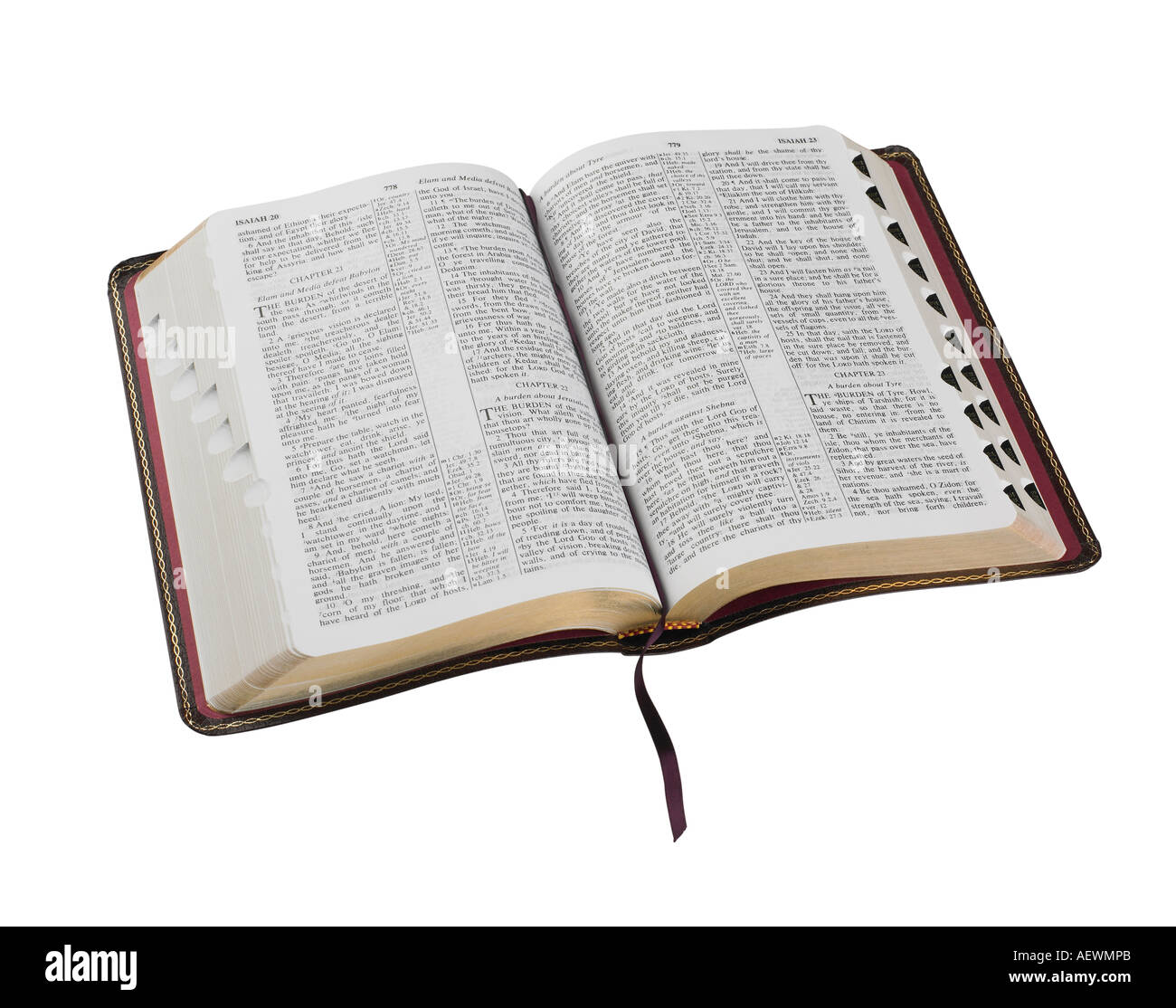 Una Biblia abierta Foto de stock