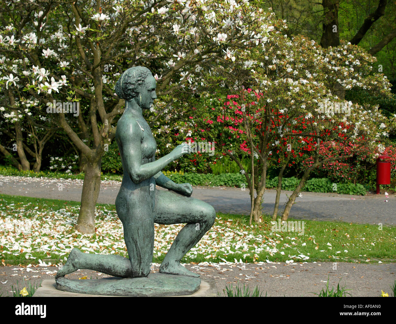 Estatua en Essen Grugapark Foto de stock